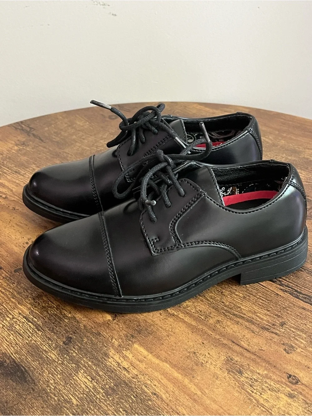 Bruno Marc Boys Black Dress Shoes Size 12 Formal Lace-Up Oxfords
